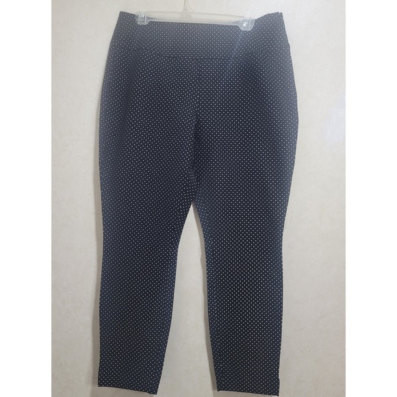 CAbi Denim - Cabi #5175 black polka dot cropped slim ankle trousers size 12